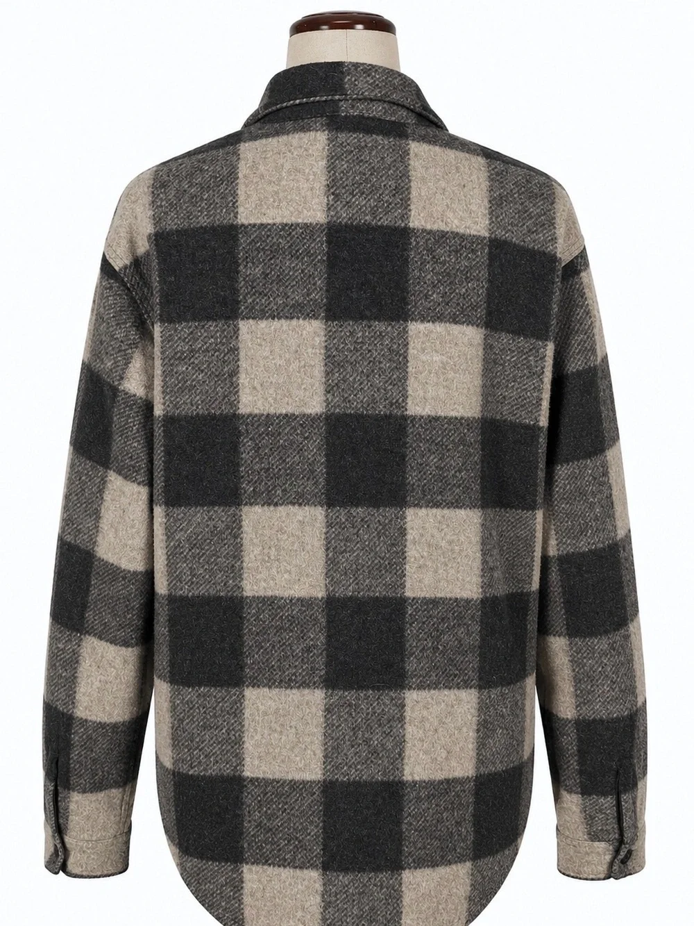 Banana Republic Black & grey Lined Buffalo Check Shirt Jacket, side pockets. S